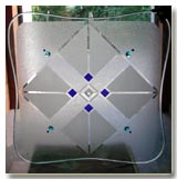 Laminated glass, V grooved glass, 